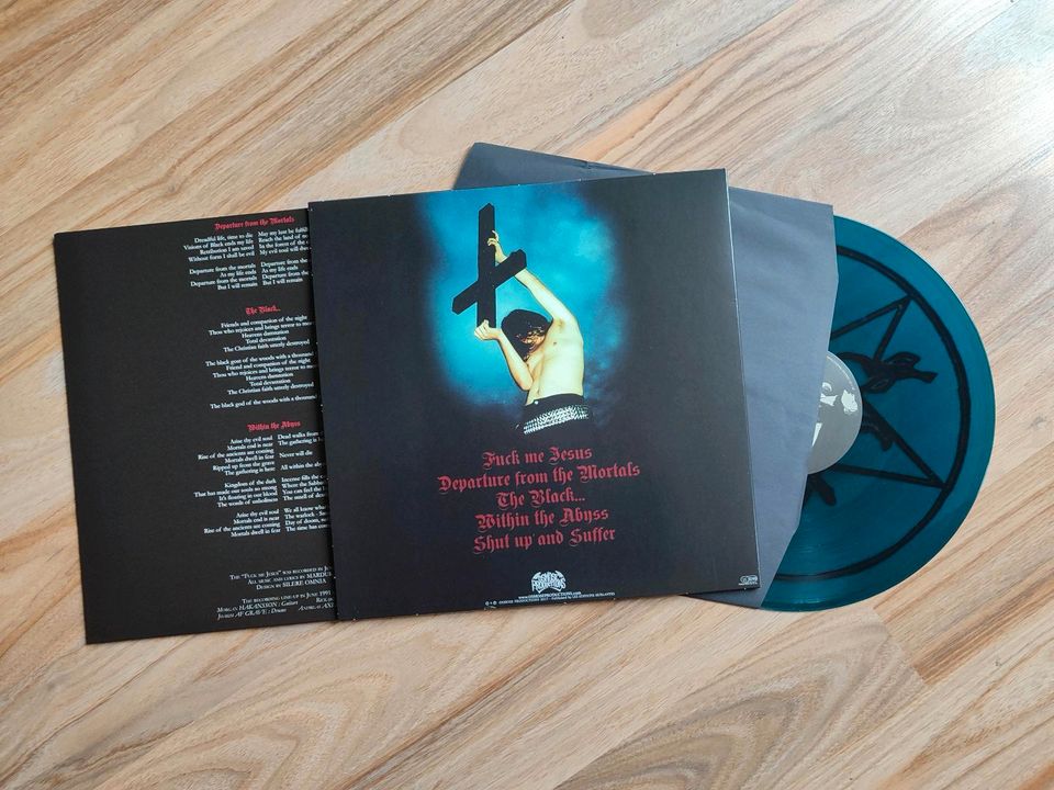 Marduk F*ck Me Jesus 12'' Vinyl LP Sea Blue /400 + Patch in Kiel