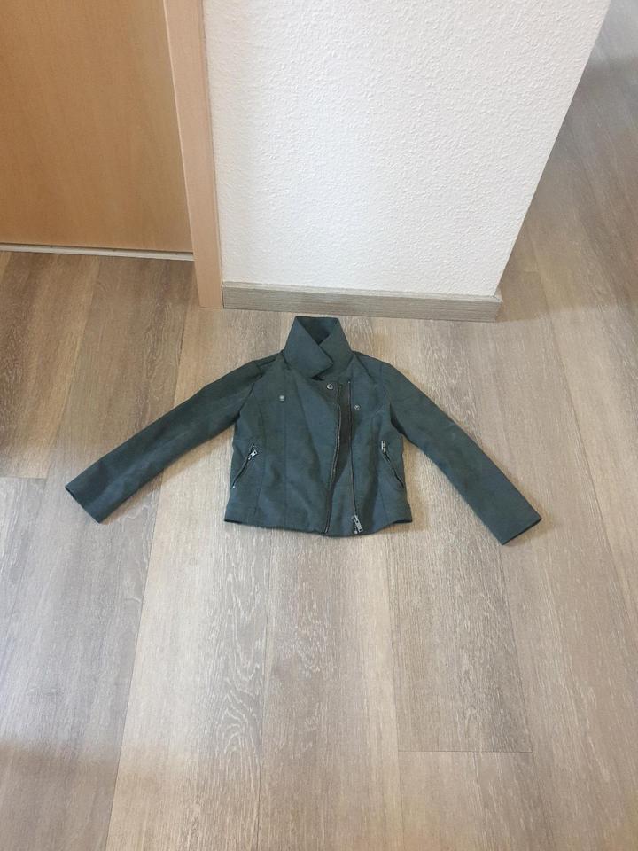 Wildleder Jacke grau/anthrazit von Kids Only Gr.134 in Billerbeck