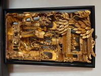Große, vergoldete, chinesische Holzschnitzerei, Relief, antik Sachsen - Naunhof Vorschau