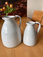 Weiß bemalte handgefertigte Terrakotta Vasen Rostock - Lichtenhagen Vorschau