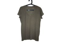 Uniqlo Shirt S Modal Leinenshirt V-Ausschnitt Weich Olive Khaki Dresden - Schönfeld-Weißig Vorschau