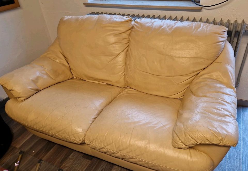 Ledersofa 2-Sitzer Couch Sofa Leder in Arnsberg