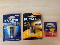 Batterien MN21+V10GA+AAAA+LR54+A23/3LR50-Duracell+Varta-f.Kamera Baden-Württemberg - Rielasingen-Worblingen Vorschau