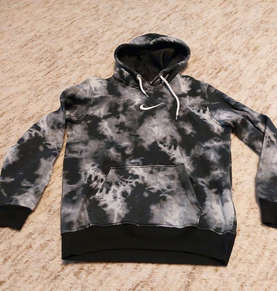 Nike Hoodie Pullover grau Batikmuster Gr. S in Klingenberg am Main