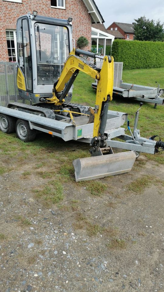 Minibagger Bagger Graben Pflaster Glasfaser Abbruchhammer Neuson in Dülmen