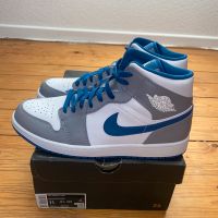 Air Jordan 1 Mid EU45 True Blue Cement Grey Sneaker Nike Weiß Dortmund - Hörde Vorschau