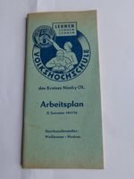 Arbeitsplan 1951 / 52 Volkshochschule Kreis Niesky OL , DDR Sachsen - Bad Muskau Vorschau