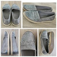 Damenschuhe/Slipper/Mokassins Schuhe beige-Bronze Glitzer Gr. 38 Bayern - Gaimersheim Vorschau