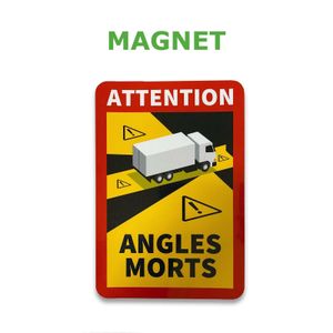 50 x Toter Winkel MAGNET ANGLES MORTS Magnetaufkleber LKW >3,5 t