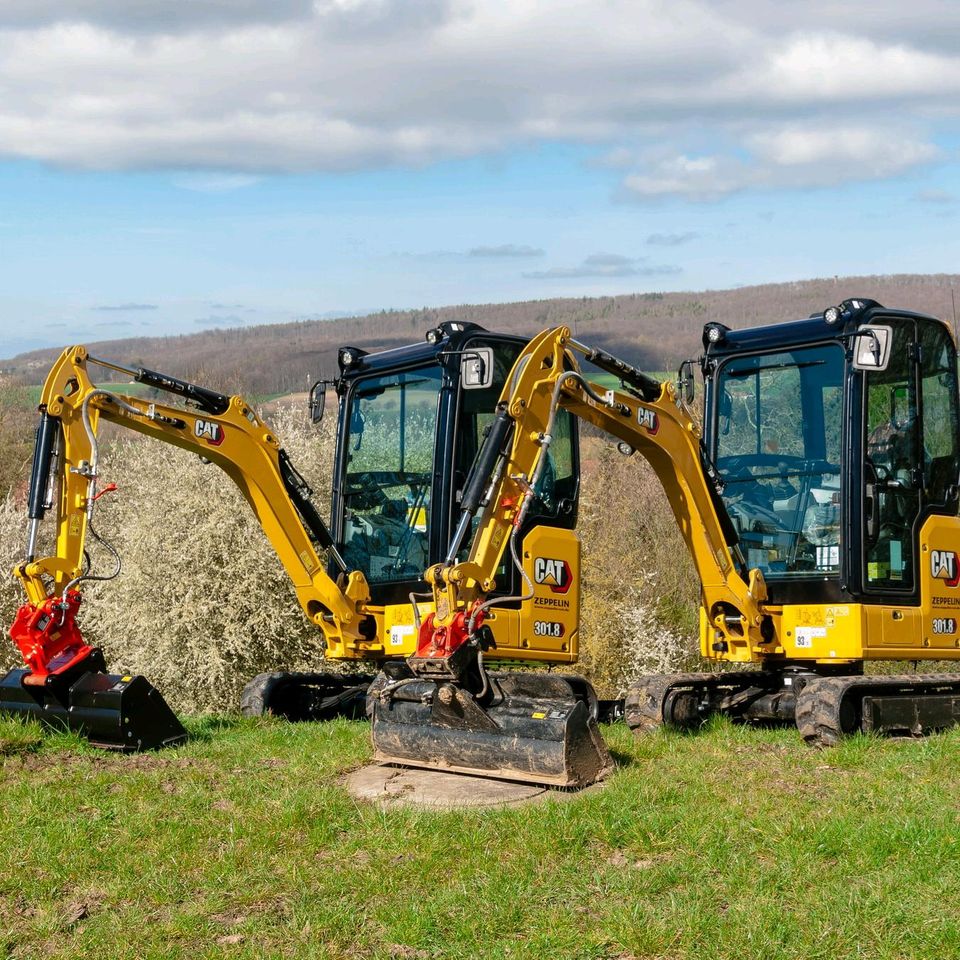 Minibagger Bagger mieten CAT 301.8 Baumaschinenvermietung in Luhden