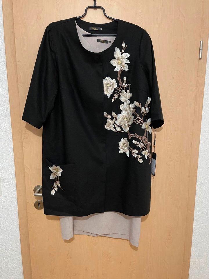 Zweiteiler Damen Kleid Jackett festlich Leinen XL 44-46 neu in Bad Saulgau