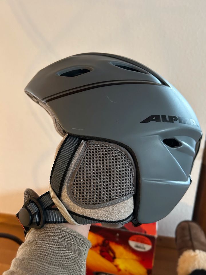 Skihelm Alpina Größe 53-56 cm grau in Freinsheim