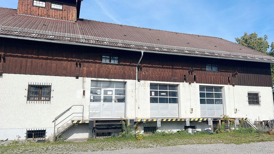 Produktions- Lagerhalle 3300m² auf 2225m² Grundstück, angrenzend an die Autobahn A7 nähe Kempten in Görisried