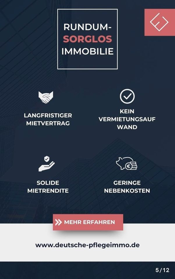 ✅ Kapitalanlage Pflegeimmobilie, KfW gefördert, Langfristig Verpachtet, Kein Vermietungsaufwand, Pflegeapartment, Wohnung im Pflegeheim, Betreutes Wohnen, Pflegewohnung, Pflegezimmer, Seniorenwohnung in Bautzen