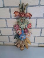 Handgeschnitzte Wanddeko Blumen Handbemalt Nordrhein-Westfalen - Langenfeld Vorschau