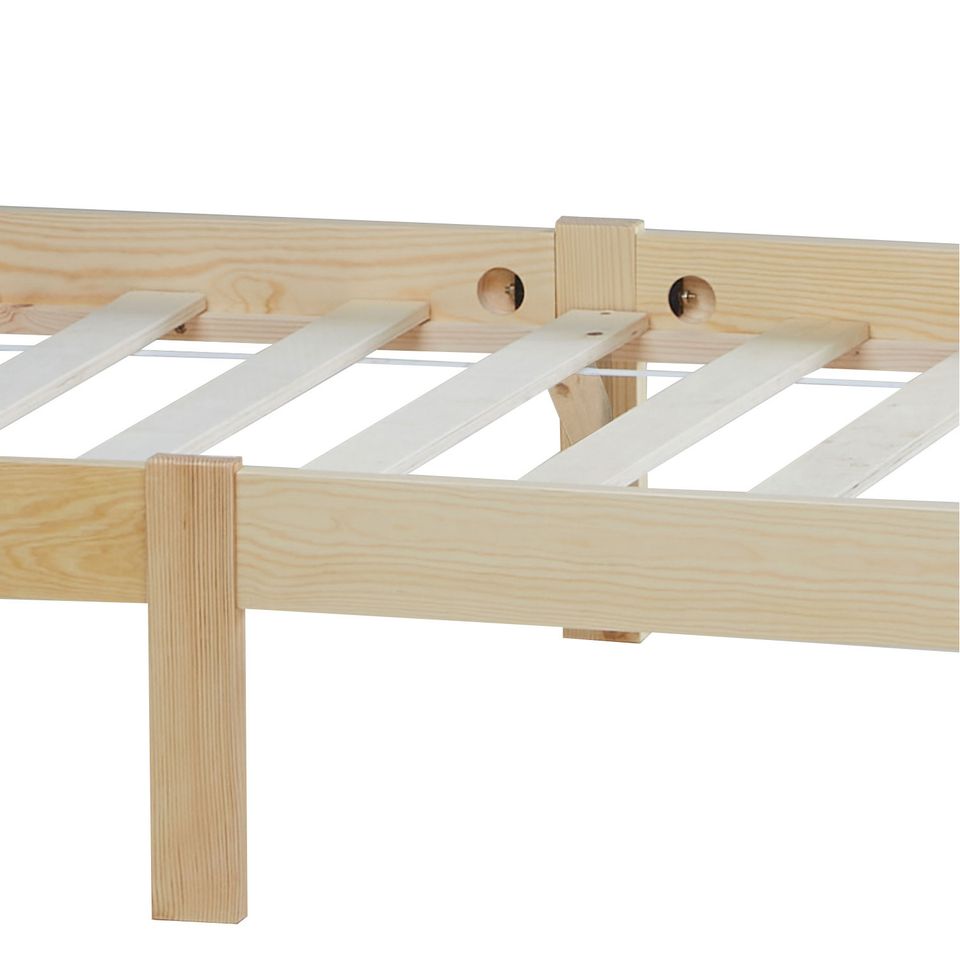 Bett Holzbett Futonbett Kinderbett Natur Holz 90x200 NEU 030-Ma in Wiesbaden