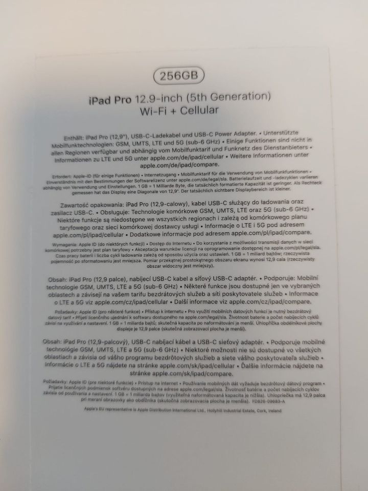 iPad Pro 12.9 M1 Chip 256GB Cellular + WiFi komplett in Bonn