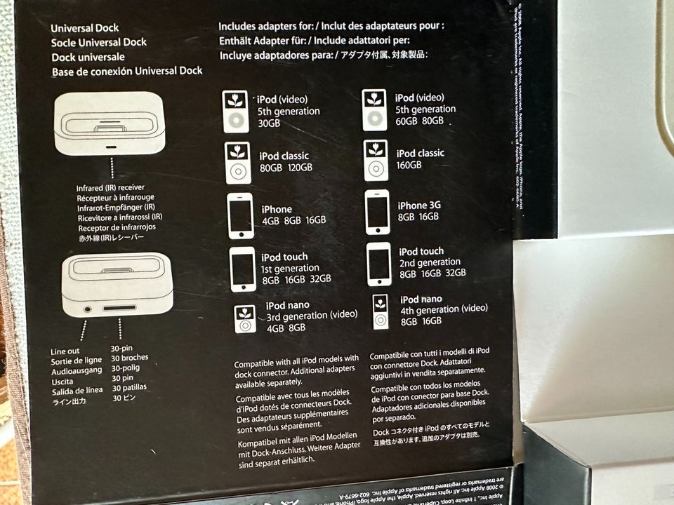 Apple Universal Dock 125G/B nur 1 Teil benutzt in Unzenberg