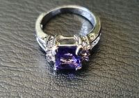 Damenring,versilbert mit Amethyst,ca.16 mm Rheinland-Pfalz - Lemberg Vorschau