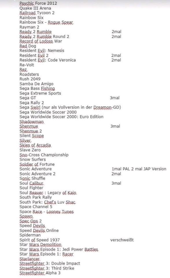 SEGA Dreamcast Komplett PAL Set Teil 2 in Nürnberg (Mittelfr)