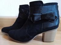 Ankle Boot Stiefelette schwarz mit süßer Schleife elegant NEU 36 Baden-Württemberg - Bisingen Vorschau
