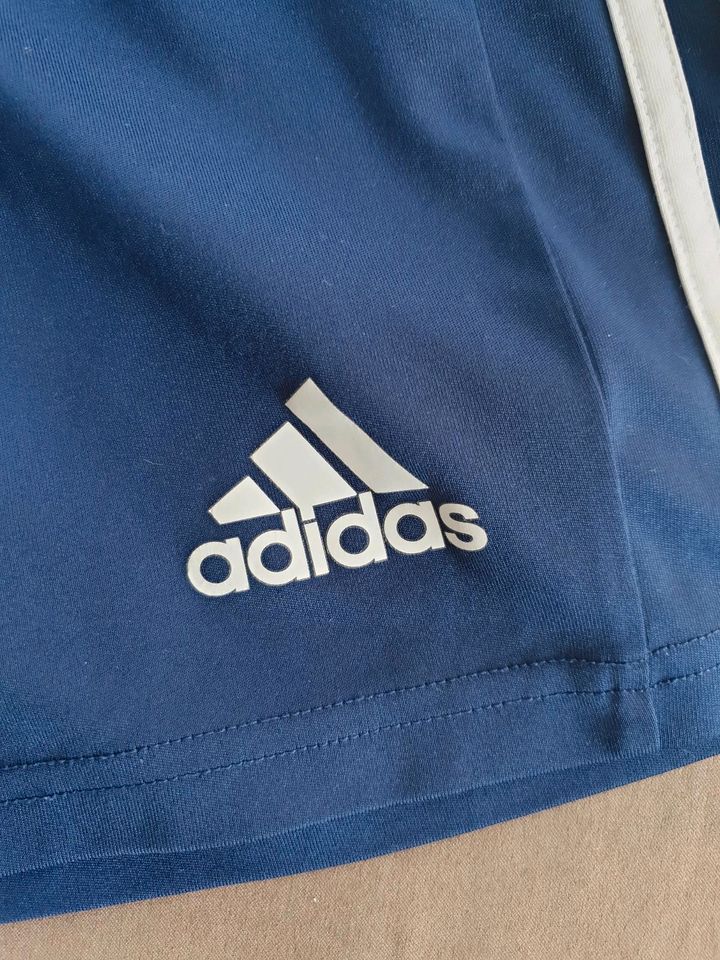 Sporthose Adidas blau kurz Jungen 176 in Bedburg-Hau