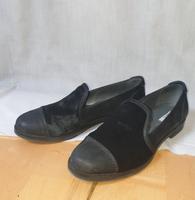 schwarze Leder-Slipper von Geox Gr. 37 mit Fell Bayern - Großostheim Vorschau