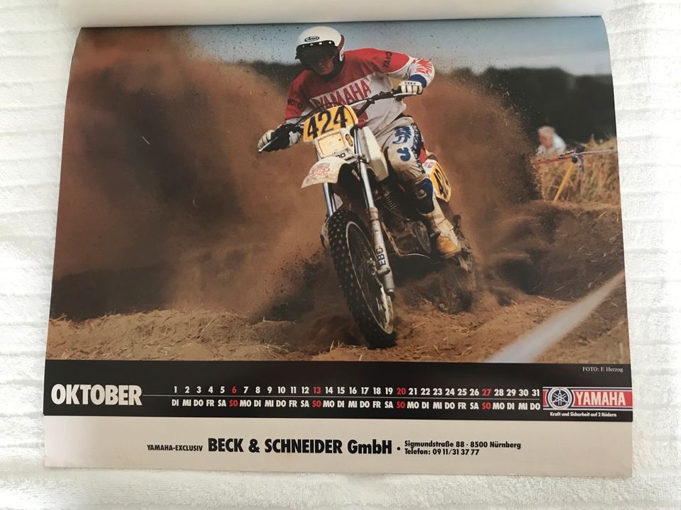 Motorsport Kalender Yamaha 1985 / 40x32 cm in Lichtenau