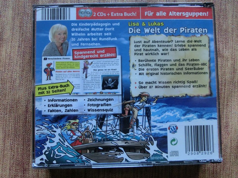 Lisa & Lukas Die Welt der Piraten Kinder Hörbuch 2 CD´s, Buch NEU in Jena