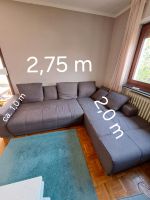 Graue Couch mit Rückenkissen Hessen - Seeheim-Jugenheim Vorschau