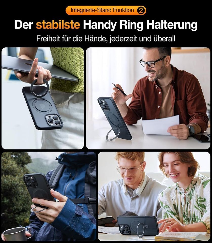 Torras Ostand All-in-One Handyhülle Schwarz iPhone 15 Pro Max NEU in Mannheim
