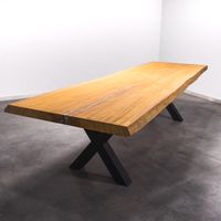 Baumstamm Esstisch 3.3m x 1.12m Nachhaltig Massivholztisch aus 1 Stück Holz Bohlentisch Baumkantentisch Baumstammkanten Wohnzimmertisch Holztisch Design Tisch Stahlbeine Edelstahl Tischbeine Nordrhein-Westfalen - Ochtrup Vorschau