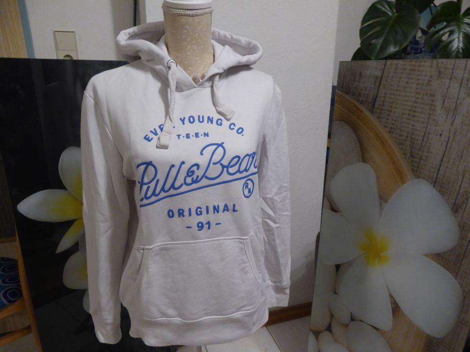 Pull & bear weißer Pulli, Hoodie, Gr. L in Nürnberg (Mittelfr)