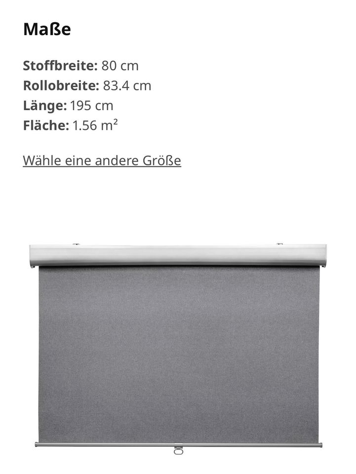 Ikea Tretur Verdungelungsrollo neuwertig grau 80cm in Duisburg