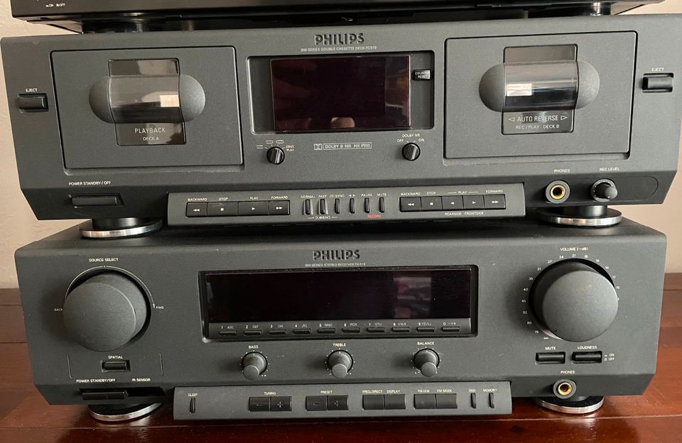 Philips Doppelkassettendeck FC 910 und Receiver FR 910 in Bünde