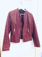 Lederjacke Massimo Dutti Echtleder Rot Weinrot Gold Silber Altona - Hamburg Ottensen Vorschau