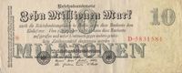 Zehn Millionen Mark Reichsbanknote Septemberb 1923 einseitig Hamburg-Nord - Hamburg Alsterdorf  Vorschau