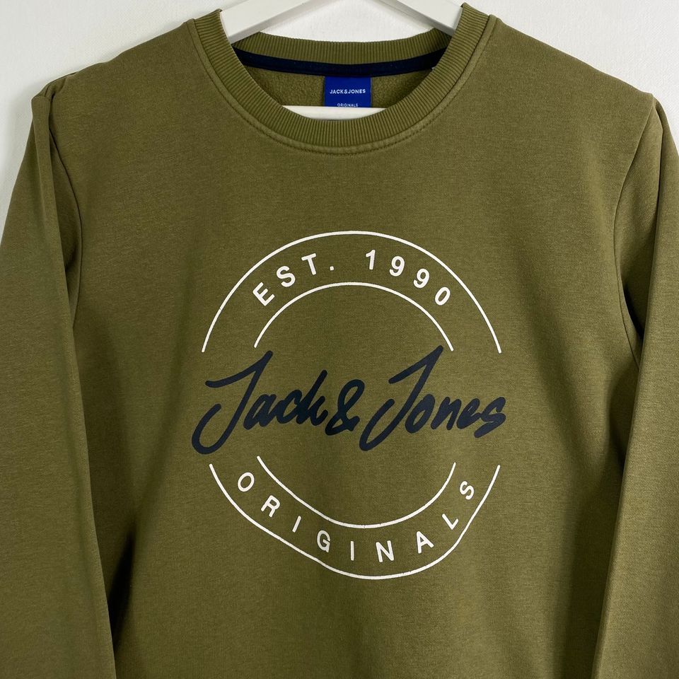 Jack & Jones Sweater Gr.S Khaki Sweatshirt Logo Pullover in Gronau (Westfalen)