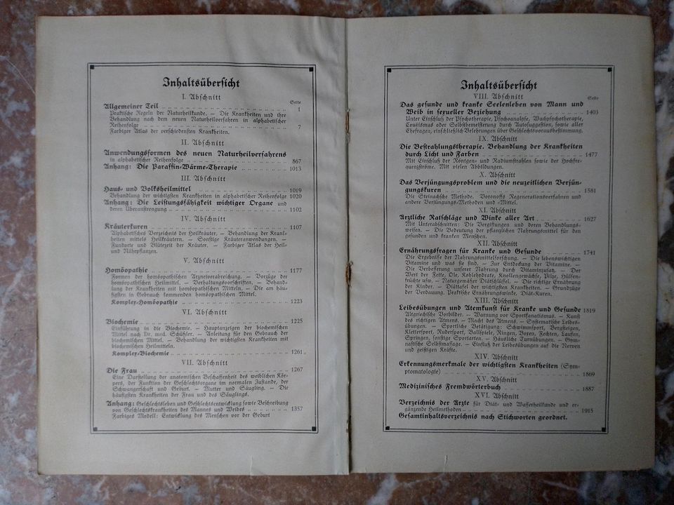 F.E. Bilz, Das neue Naturheilverfahren, 2 Bände, Neubearb. 1929 in Breisach am Rhein  