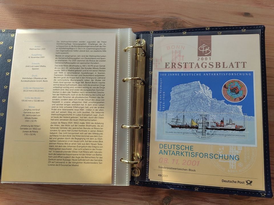Briefmarkenalbum Ersttagsblätter 2001 Deutschland Ersttagsblatt in Wildberg