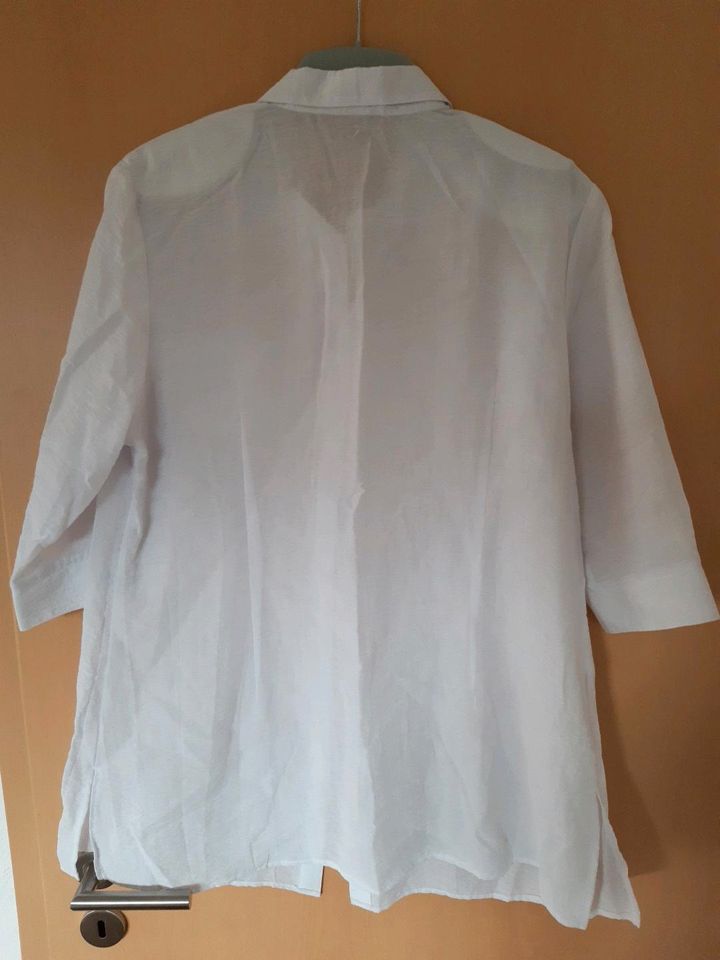 In-Vita XL Bluse Shirt Longbuse Longshirt Tunika Weiß Getragen in Bielefeld