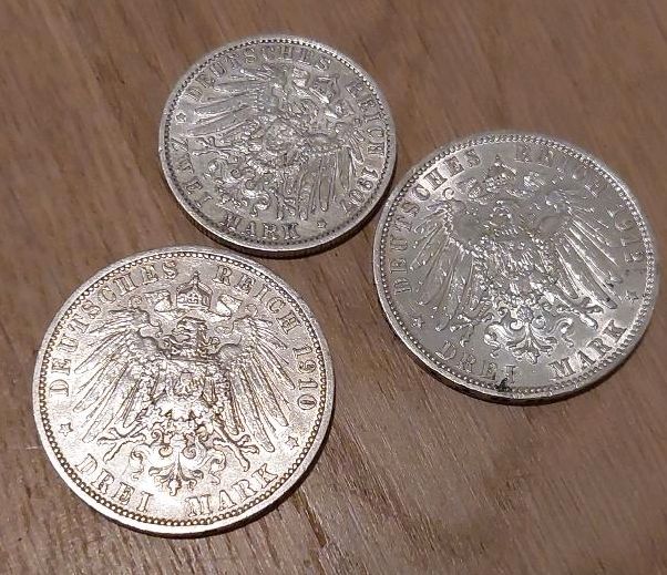 Silbermünzen aus Preußen, 2/3 Mark in Bornheim