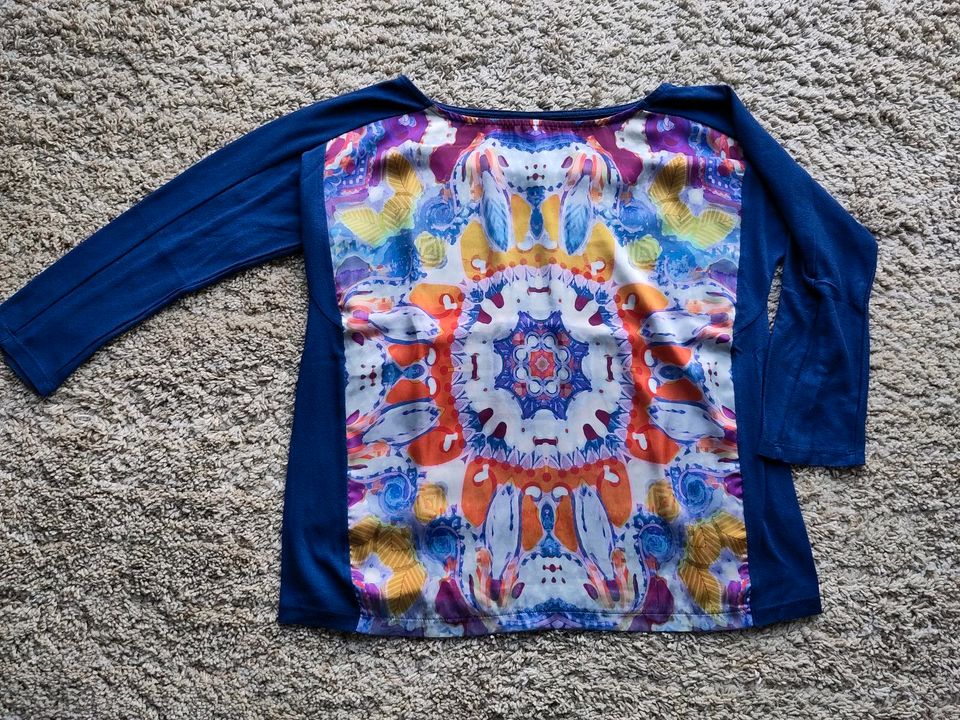 S. Oliver 3/4 Arm Shirt blau Batik Muster in Bielefeld