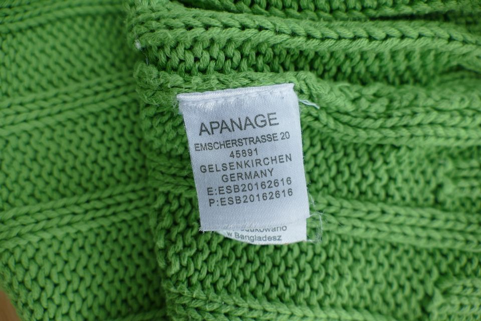 Strick-Pullover Apanage ¾ Ärmel Gr. M L 40 Sommer-Pullover grün in Neuenkirchen