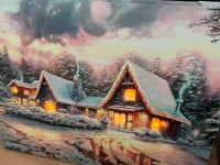 Schönes Winterbild Leinwand auf Holz mit LED- Beleuchtung Hessen - Nieste Vorschau