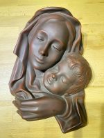 Achatit Wandmaske Madonna mit Kind / Maria mit Jesus 1950-1960 Niedersachsen - Lehre Vorschau