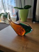 Glas Fisch Deko Glasfisch Vintage grün orange 70er 80er Jahre Baden-Württemberg - Villingen-Schwenningen Vorschau