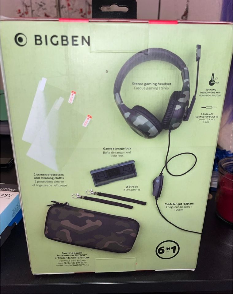 Accessoires für Nintendo Switch Headset BigBen 6in1 in Braunschweig