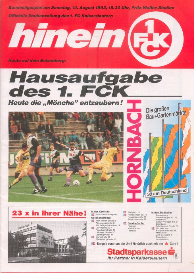 1. FCK - alte Eintrittskarten und Stadionzeitungen in Bad Dürkheim