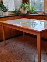Esstisch Tisch Holz ausziehbar auf 2,04m mit Milchglasplatten Hessen - Bad Nauheim Vorschau